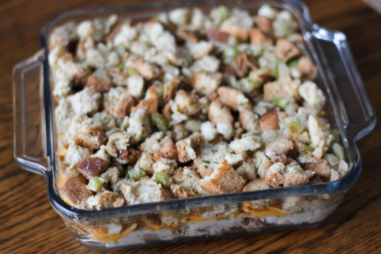 Turkey Stuffing Casserole Only 4 Layers 