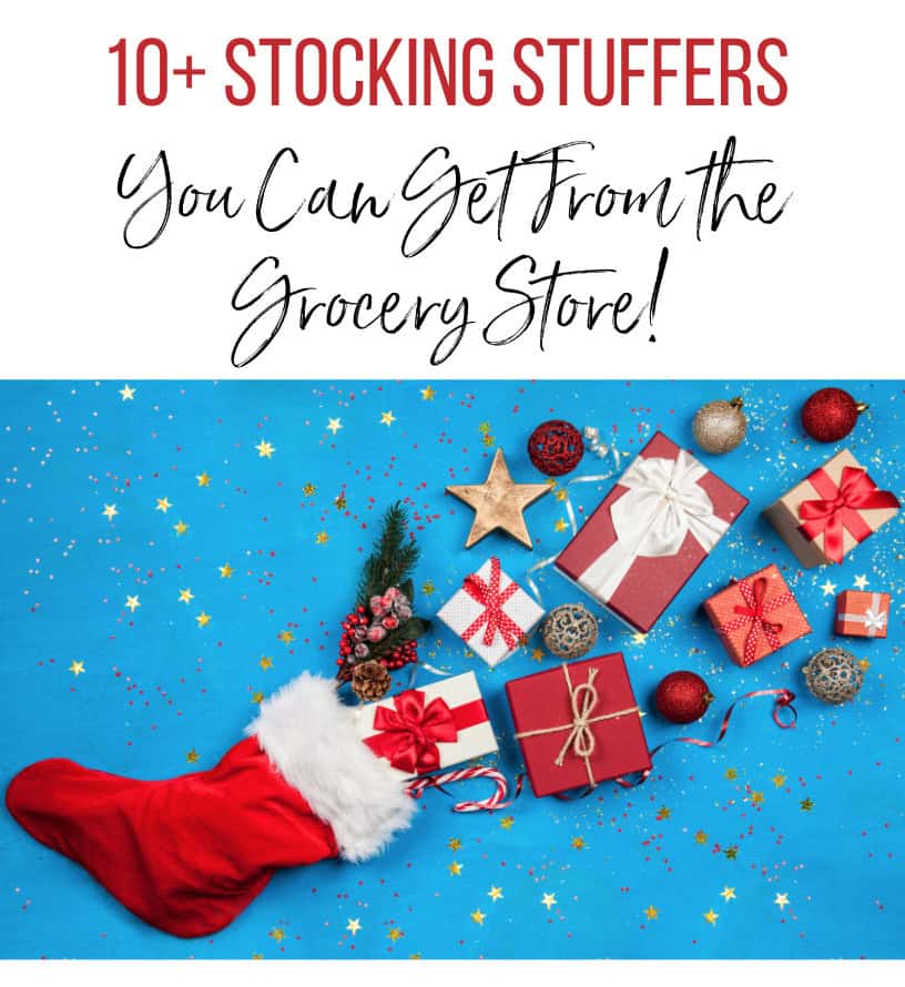 Stocking with gifts spilling out