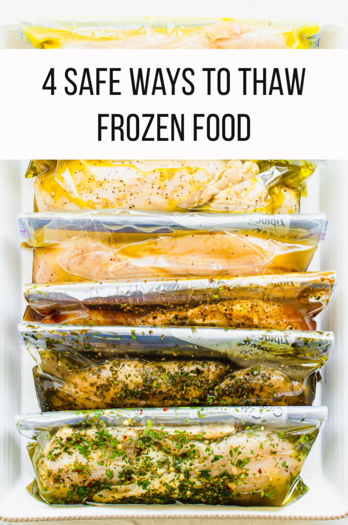 Marinated chicken breast in freezer bags