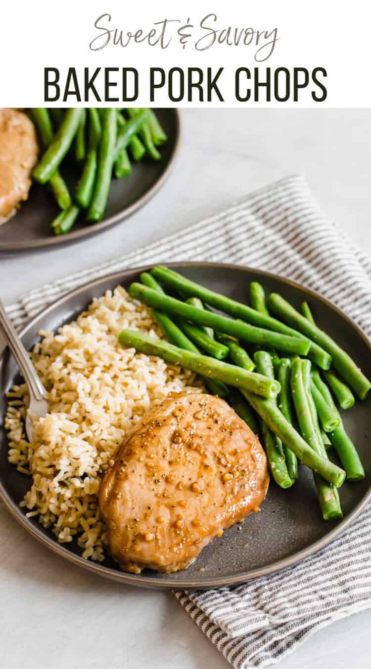 Sweet & Savory Baked Boneless Pork Chops (4 Ingredients!)