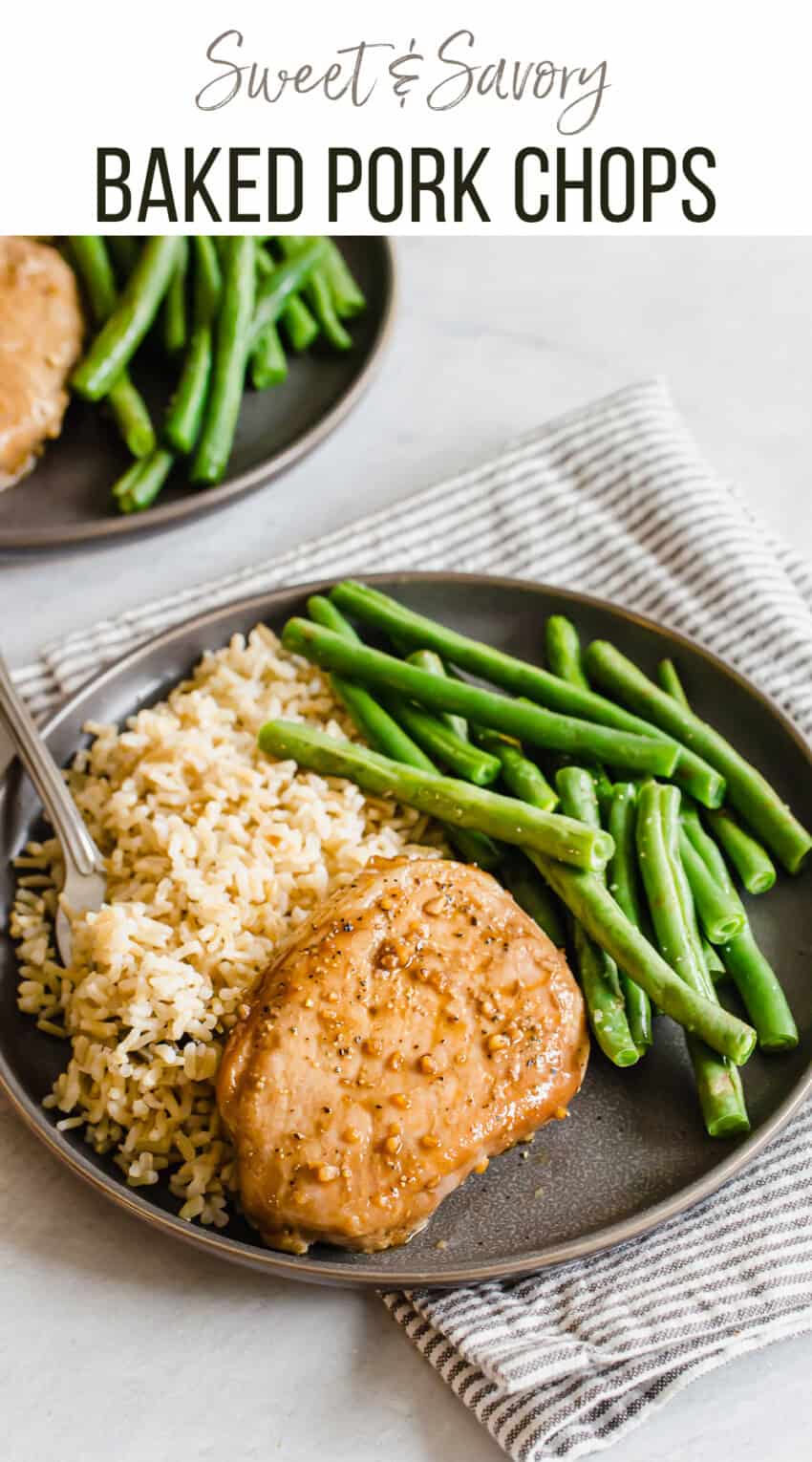 Sweet & Savory Baked Boneless Pork Chops (4 Ingredients!)