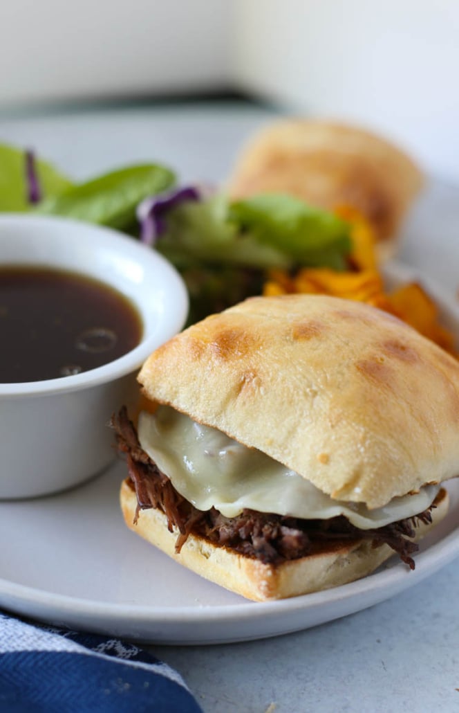 French Dip sandwiches - dump and go slow cooker