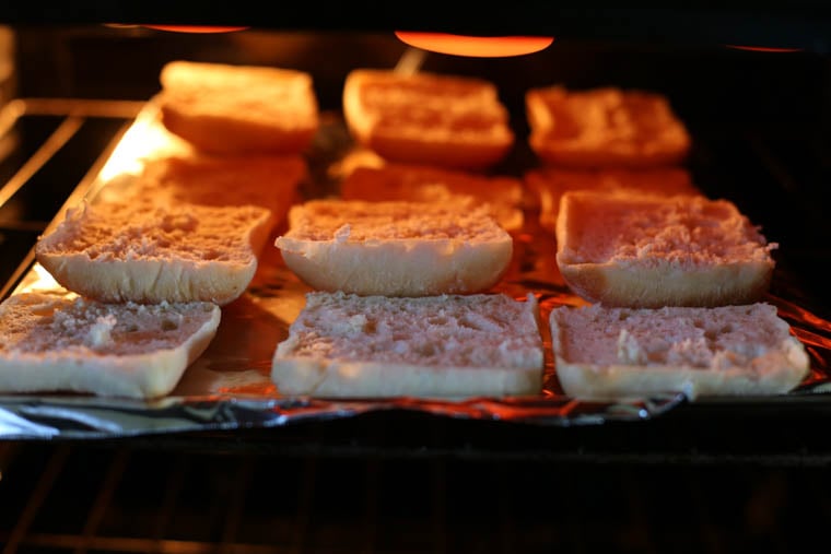 Ciabatta Rolls being toasted