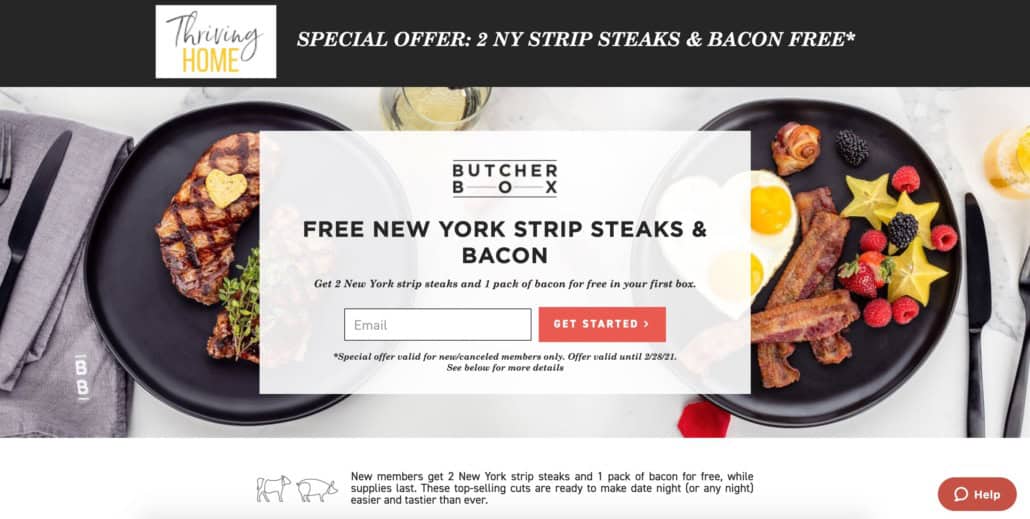 ButcherBox email box for special deal