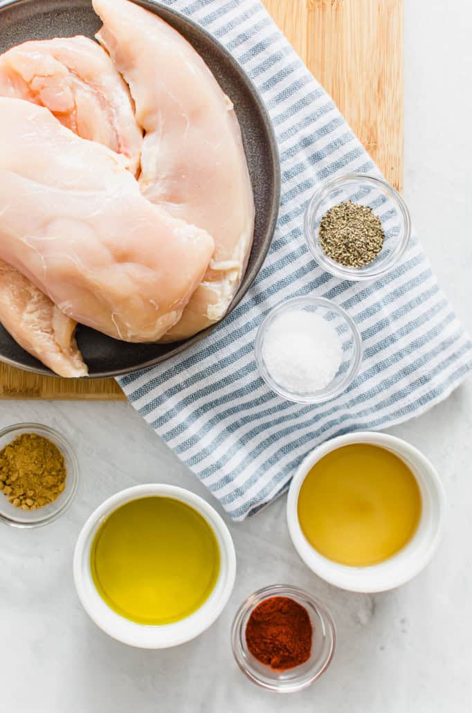 Ingredients for chicken marinade 