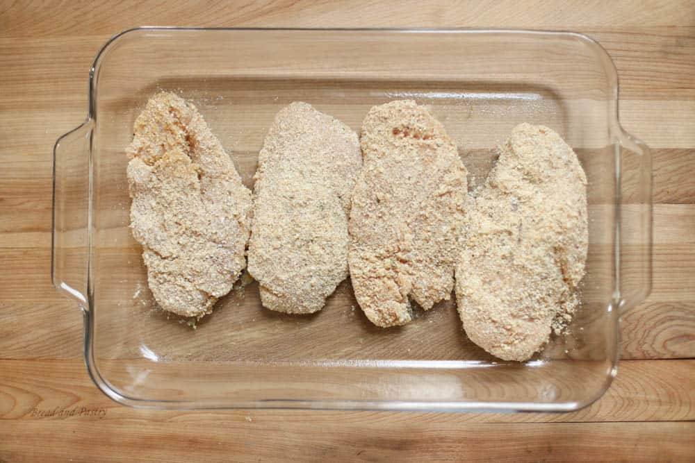Breaded chicken breast - chicken parmesan freezer meal 