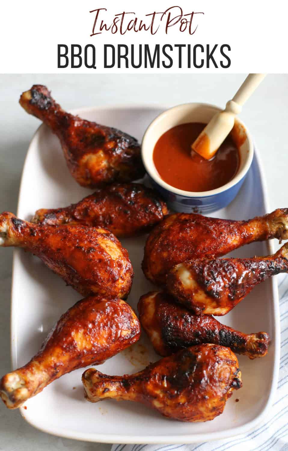 BBQ Instant Pot Chicken Drumsticks {3 Steps!} - Thriving Home