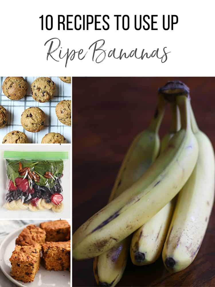 Ripe bananas with recipes 