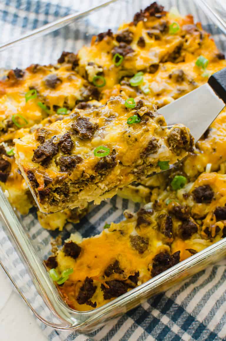 Make Ahead Breakfast Casserole with Hash Browns