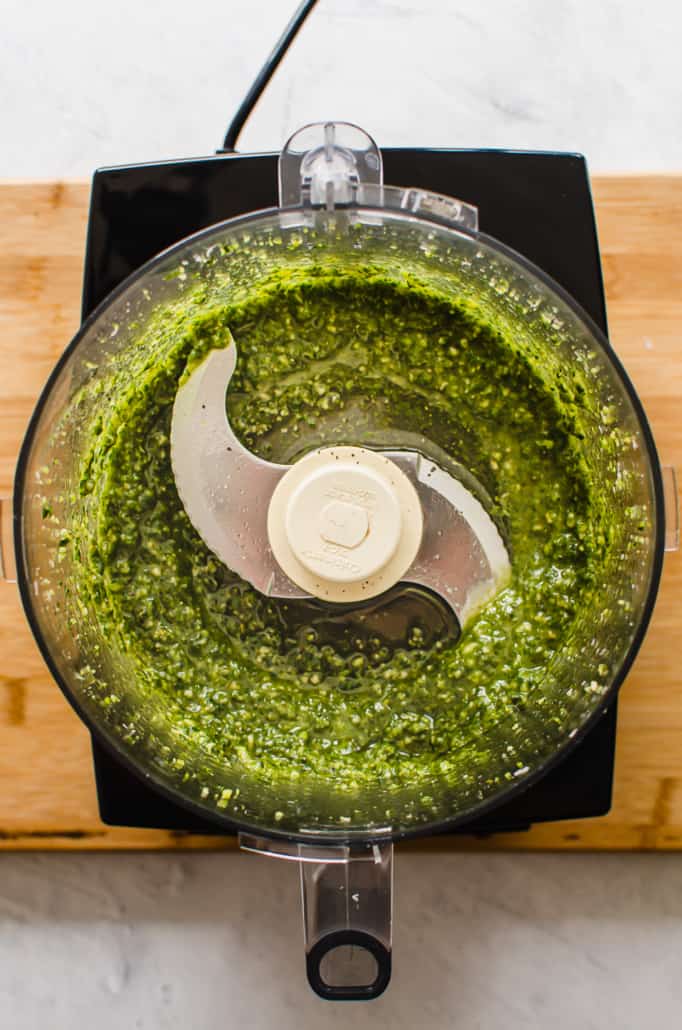 pesto in a food processor