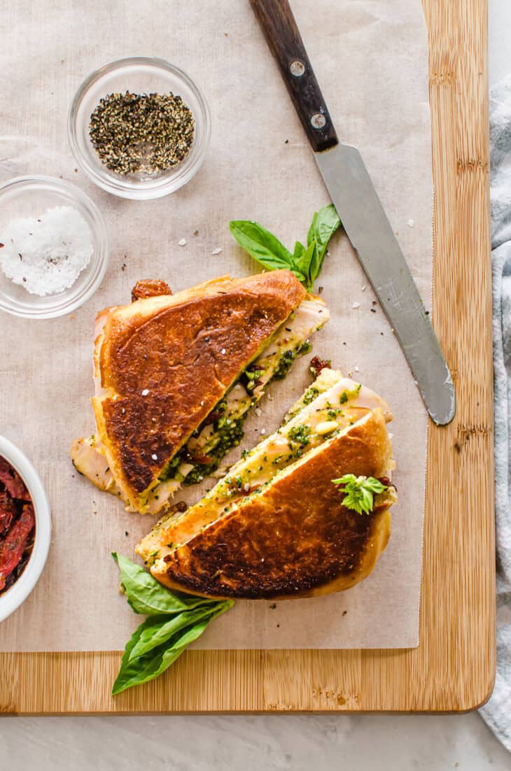 Turkey Pesto Panini (5 Ingredients!) - Thriving Home