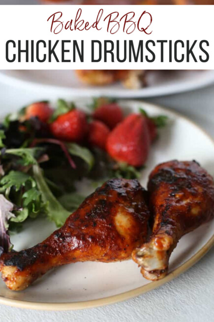 Sticky Sweet Baked BBQ Chicken Drumsticks {So Easy!} - Thriving Home