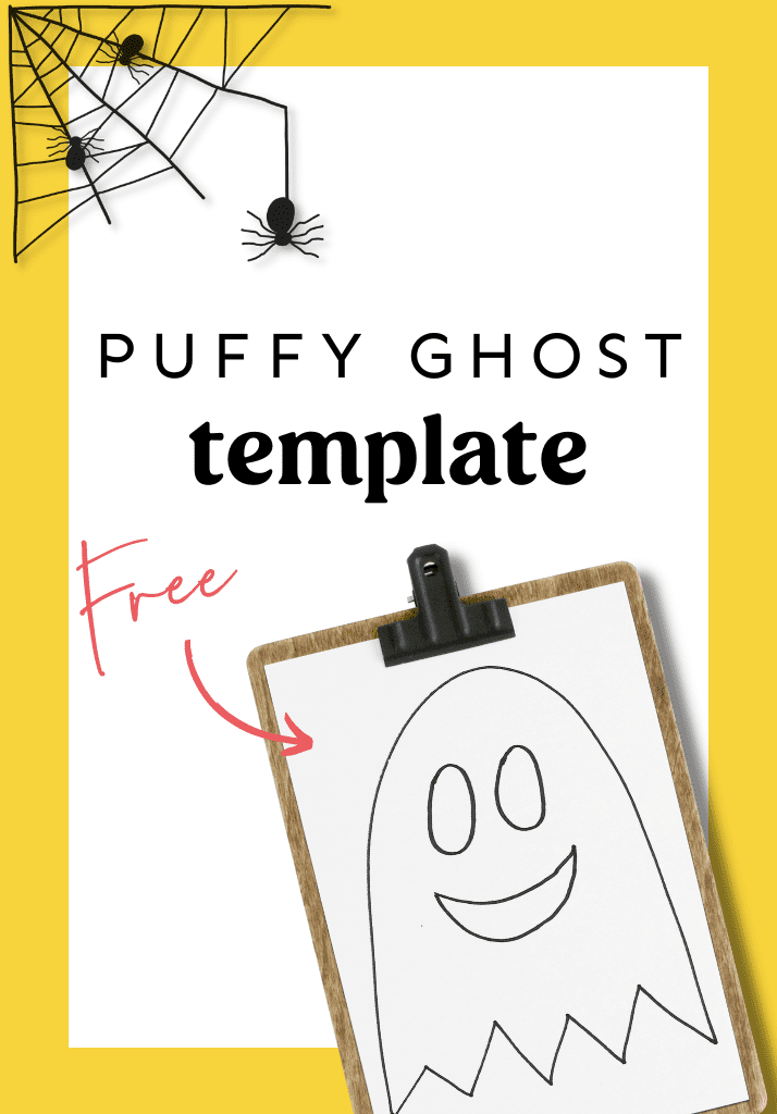 Puffy Ghost Craft {with Free Ghost Template} - Thriving Home