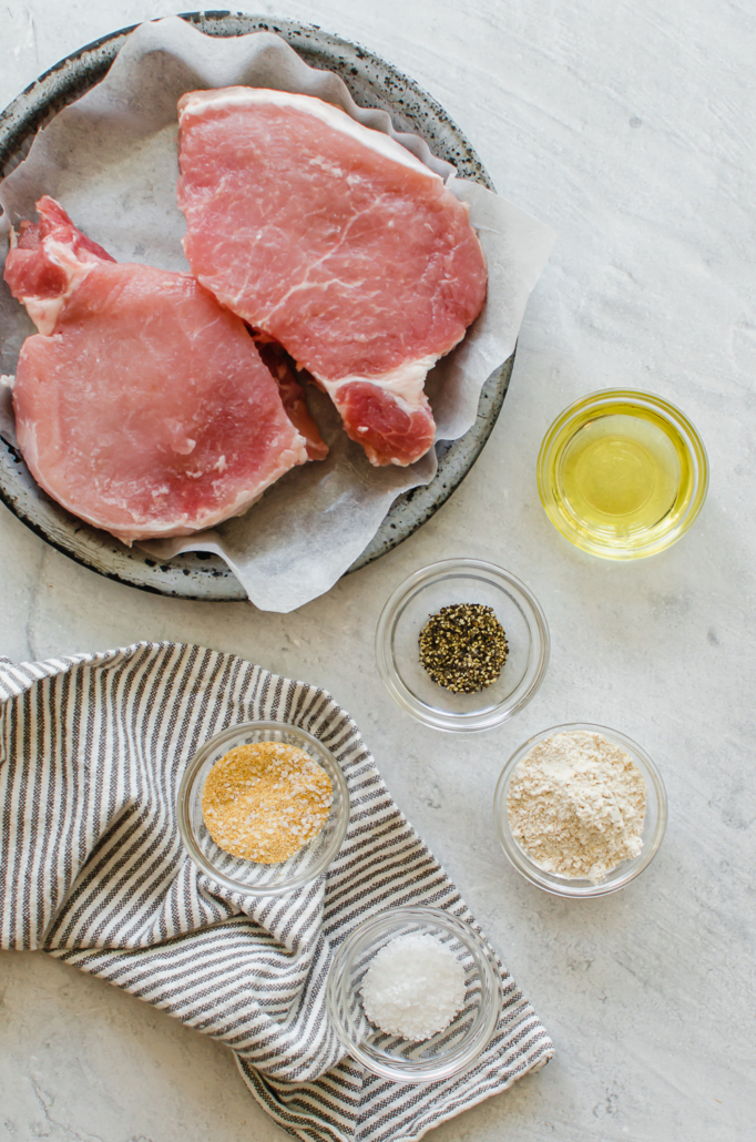 ingredients for pan seared pork chops