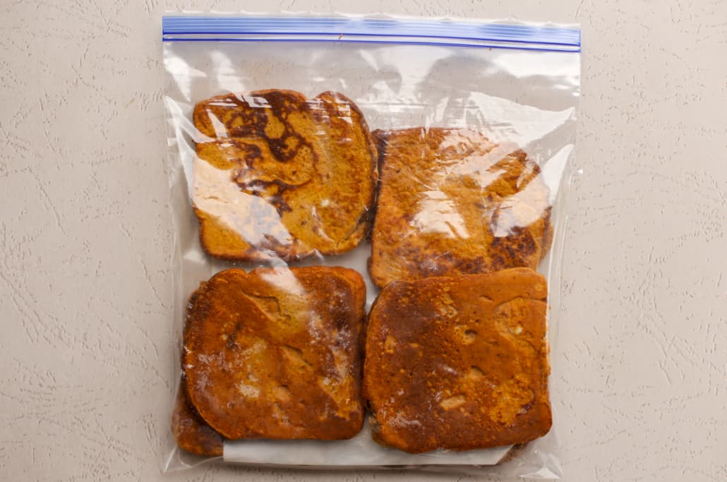 French toast in a freezer bag