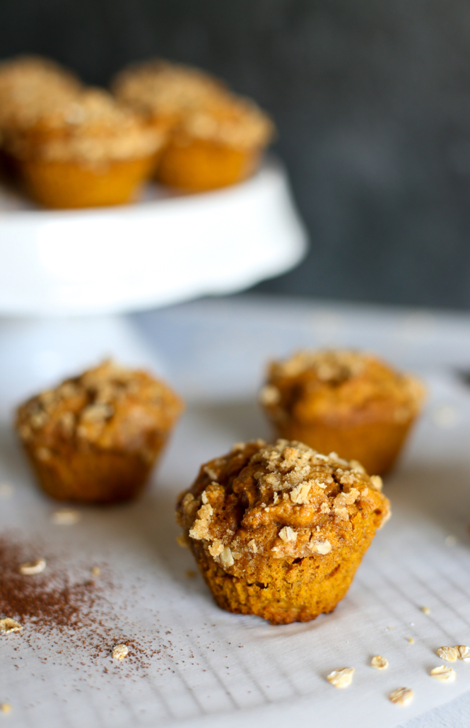 Pumpkin Spice Muffins with a crumble topping