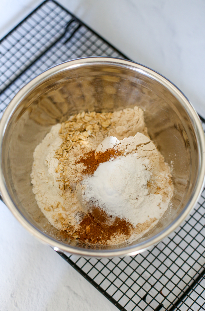 Dry Ingredients for pumpkin spice muffins