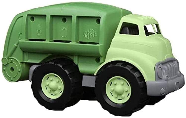 Hard plastic green recycling truck toy.