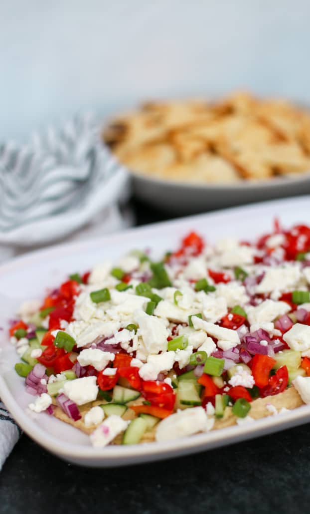 Greek dip on a platter