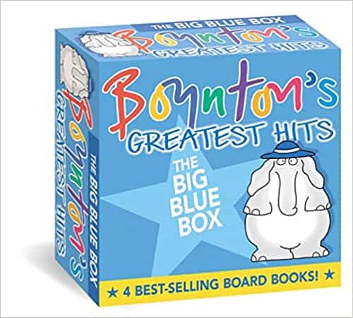 Stock photo of Boynton's Greatest Hits 4 board book set.