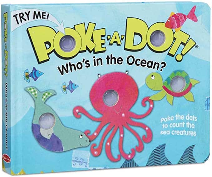 Cover of "Poke-A-Dot Who's in the Ocean?" book.