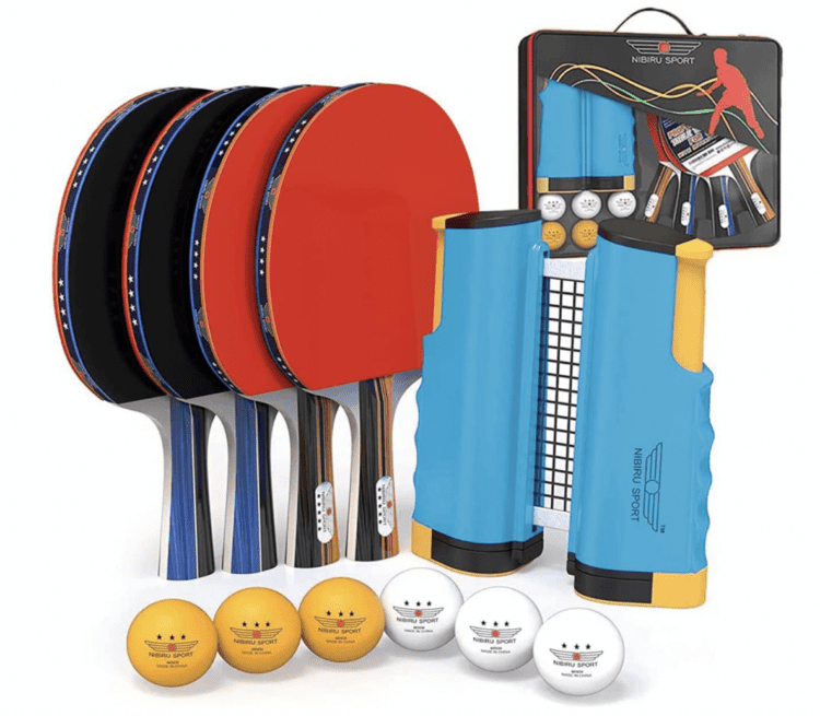 Ping Pong Net & Paddles for All Surfaces.