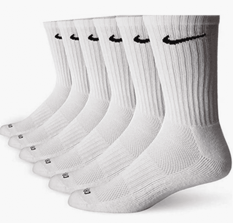 White nike socks.
