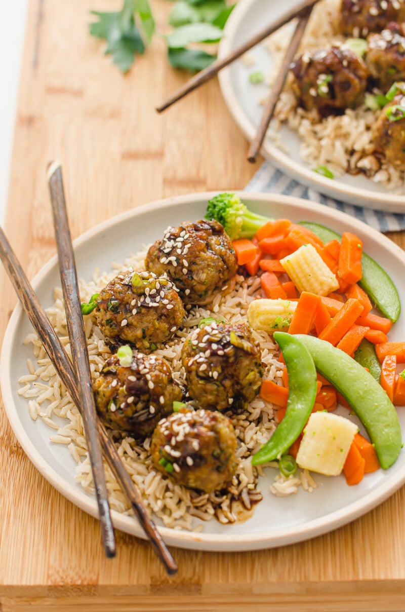 Asian Turkey Meatballs {with Sweet Soy Dipping Sauce} - Thriving Home