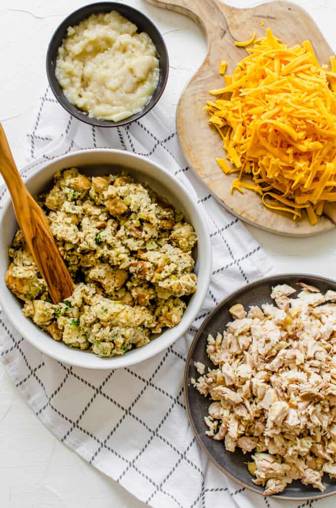 ingredients for cheesy chicken casserole