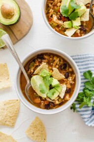 Chicken Taco Soup (Made in the Slow Cooker) - Thriving Home
