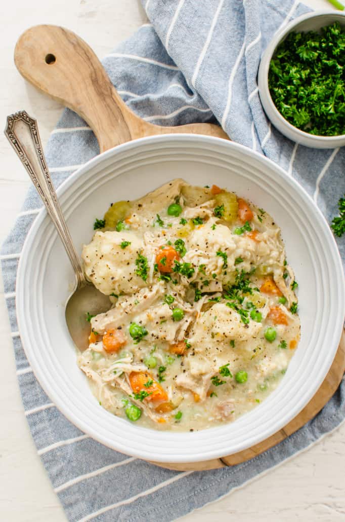 leftover rotisserie chicken used in chicken and dumplings recipe