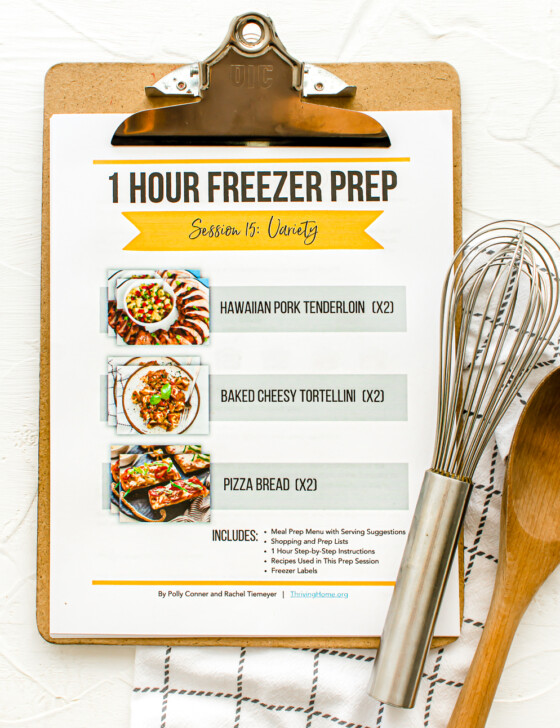 one hour freezer prep