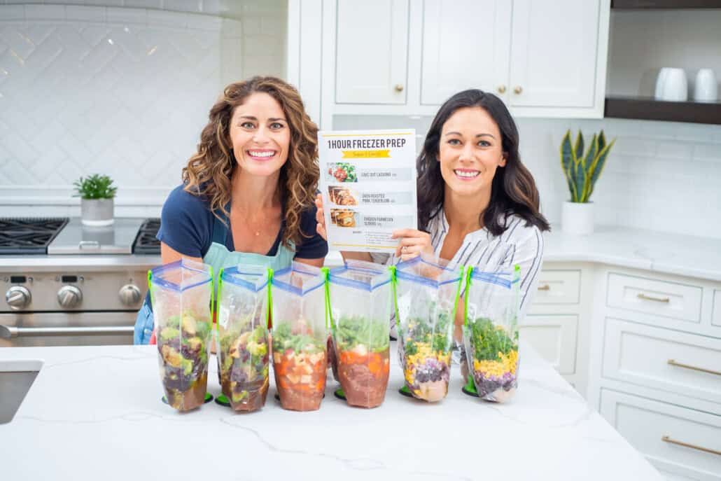 Rachel and Polly holding a 1 Hour freezer prep session. 