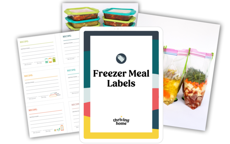 freezer meal label email cta