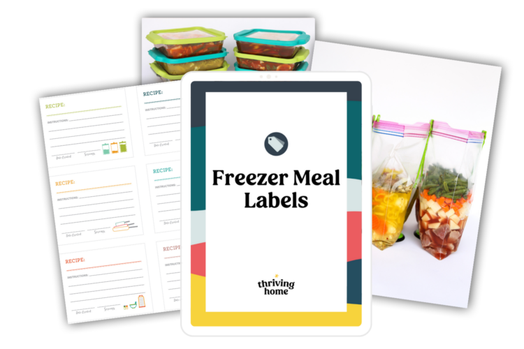 freezer meal label email cta