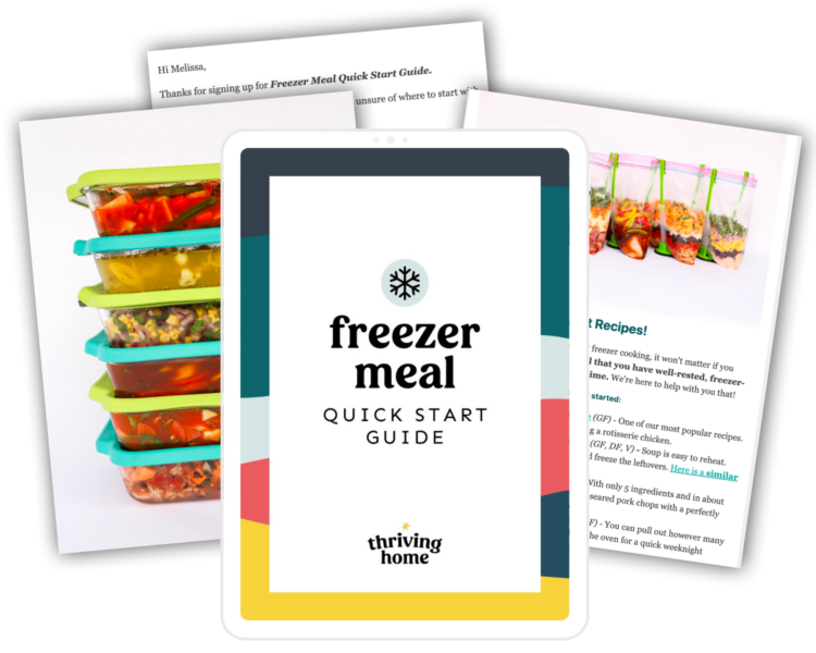 freezer meal quick start guide