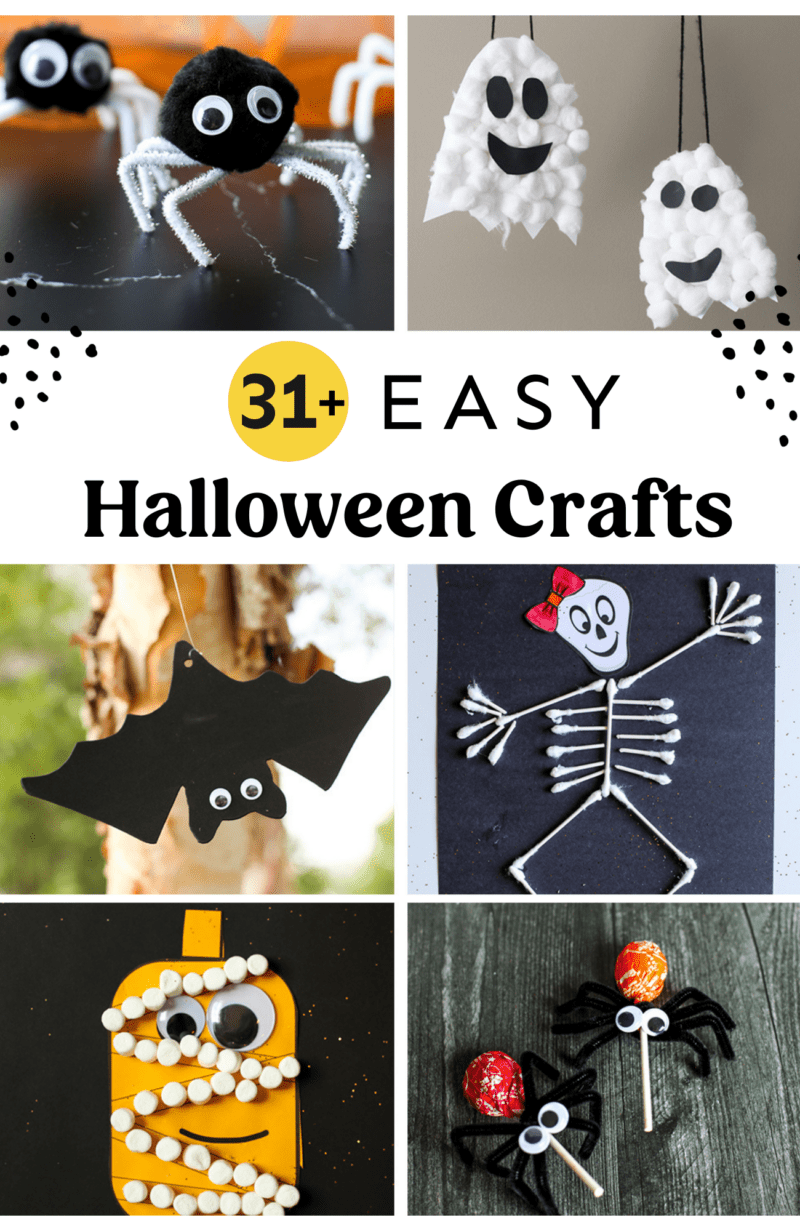 31+ Easy Halloween Crafts for Preschoolers {2023 Edition}