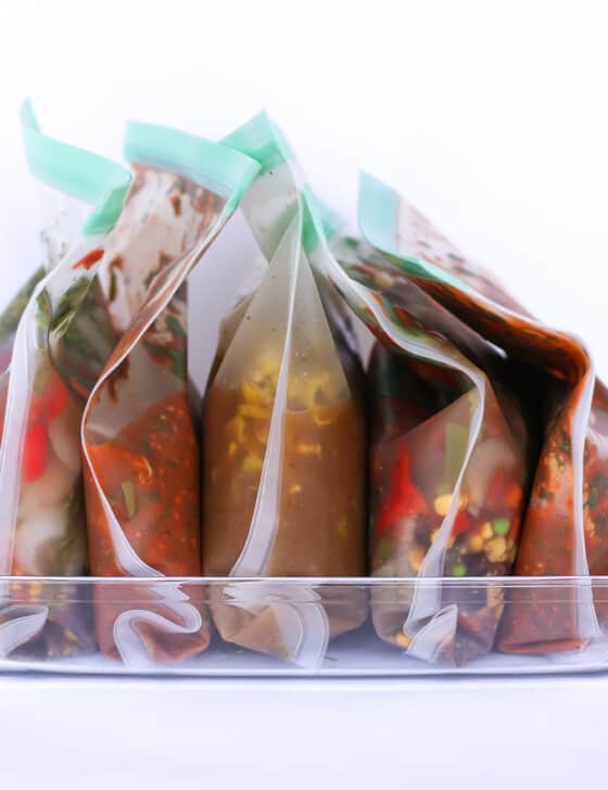 freezer meals in reusable bags