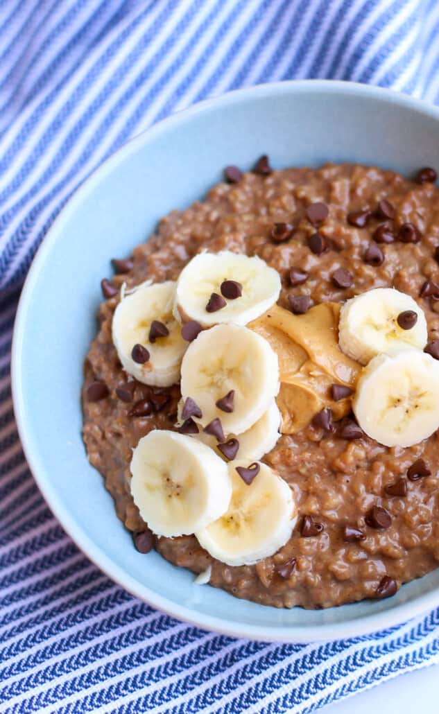 peanut butter chocolate steel cut oatmeal