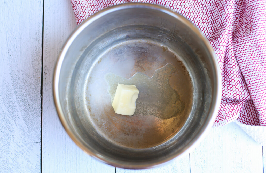 butter being melted in an the instant pot