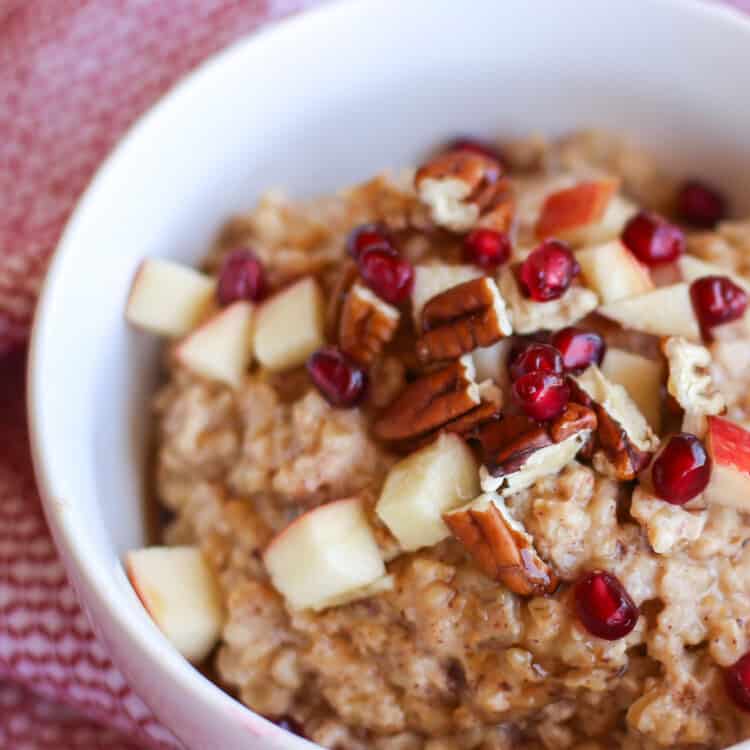 Megan's Instant Pot Peaches & Cream Steel-Cut Oatmeal - Once Upon