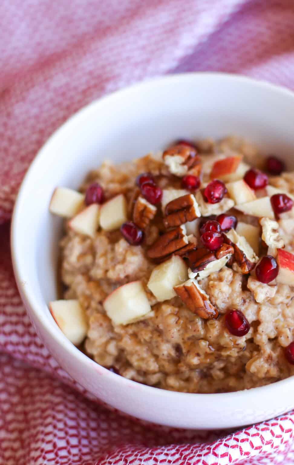 Instant Pot Apple Cinnamon Steel Cut Oats - Thriving Home