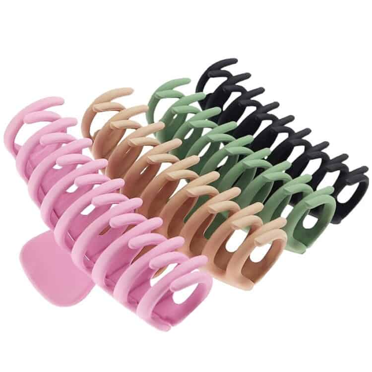 Multi-colored claw clips.