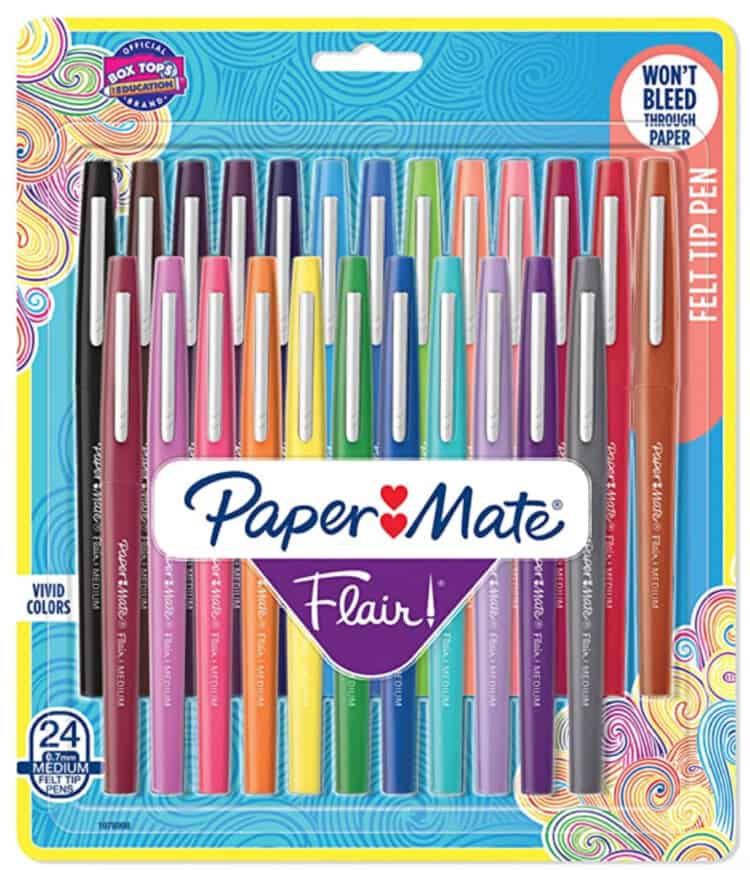 A package of Paper-Mate Flair Tip pens.