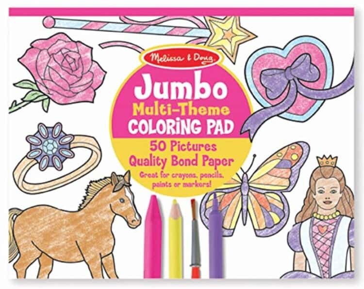 Melissa and Doug Jumbo Coloring Pad - Princess theme.
