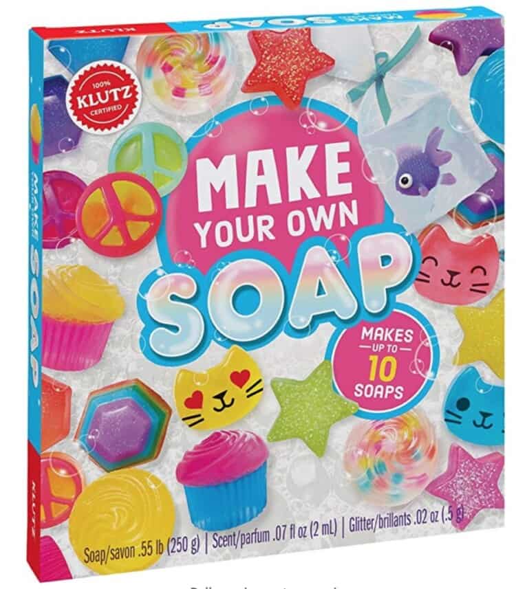 Stock photo of a box called Make Your Own Soap Kit by Klutz.