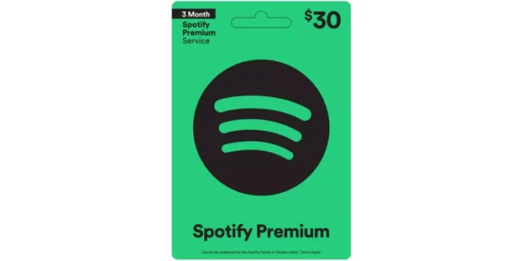 Spotify gift card.