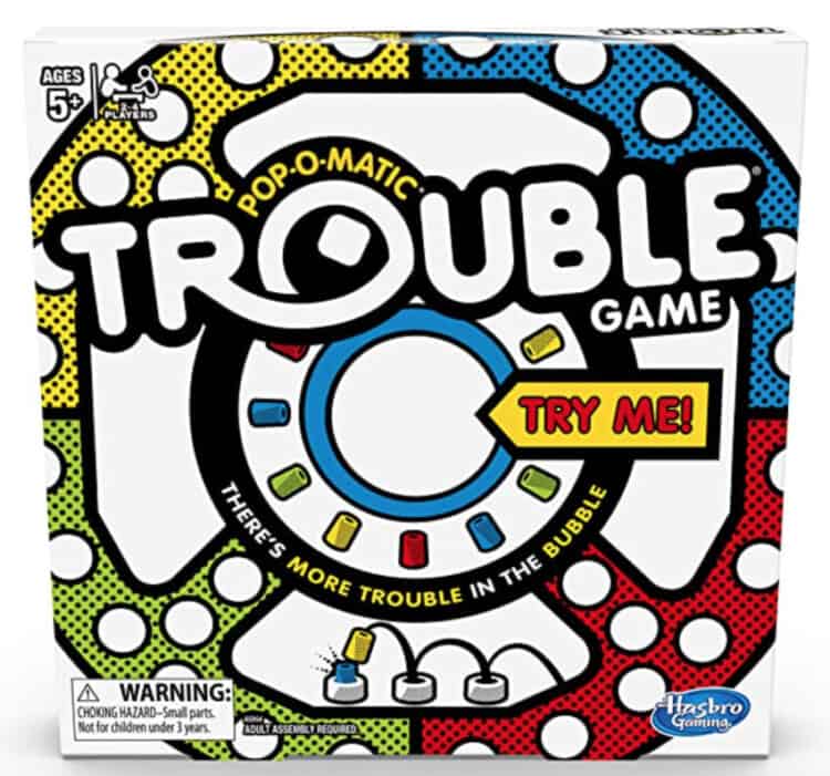 Stock photo of the box Pop-o-matic Trouble Game.