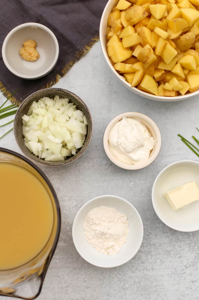 Ingredients for Instant Pot Potato Soup
