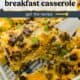 Make ahead breakfast casserole with hash browns and sausage.